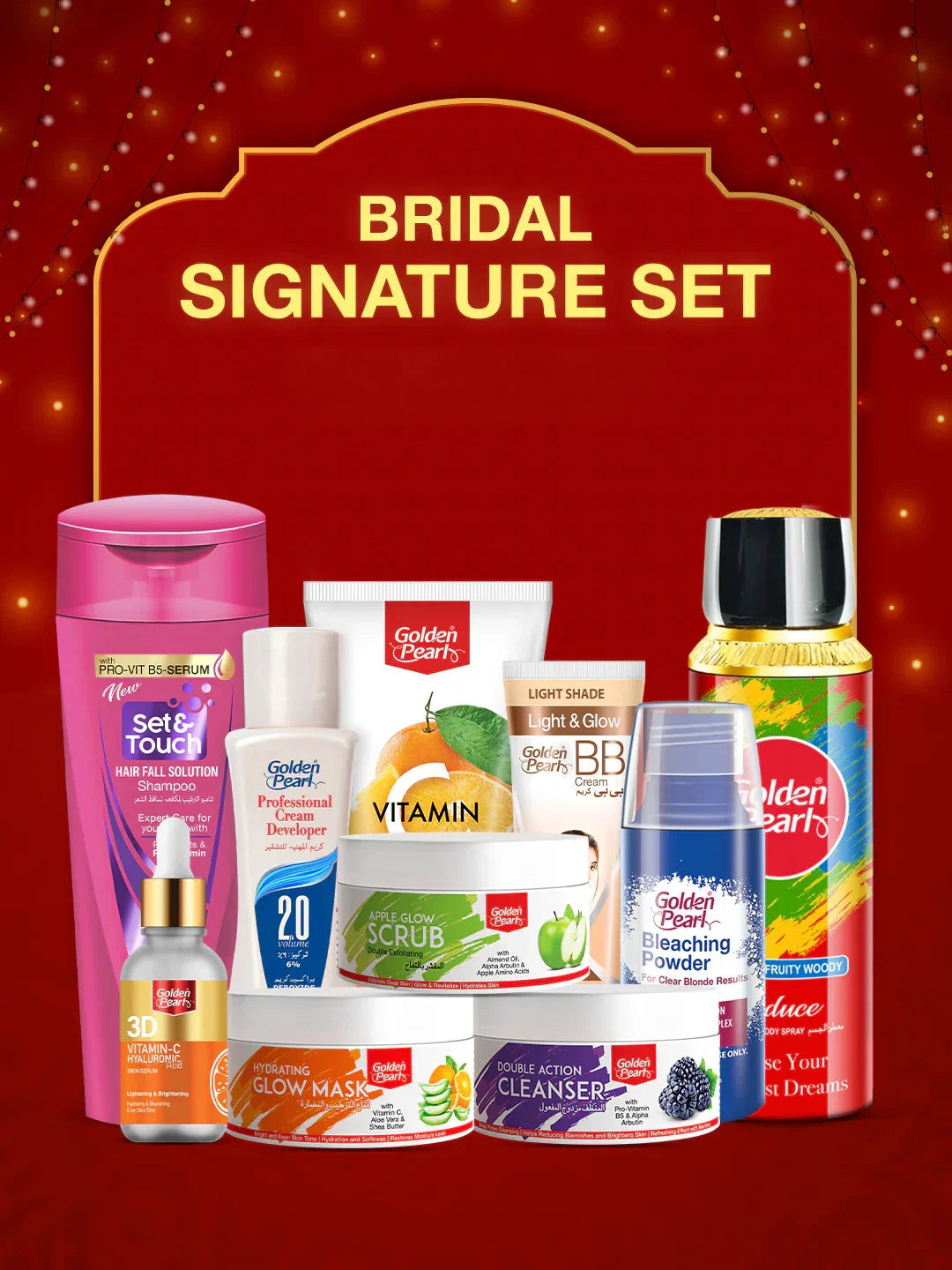 Golden Pearl Bridal Signature Set 10-in-1 kit