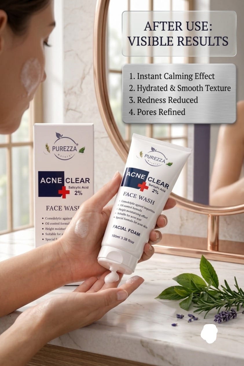 PUREZZA Acne Clear Face Wash – Deep Cleanse & Clear Skin